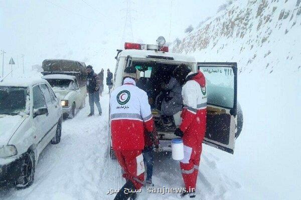امدادرسانی به حادثه دیدگان برف و کولاک در ۱۵ استان