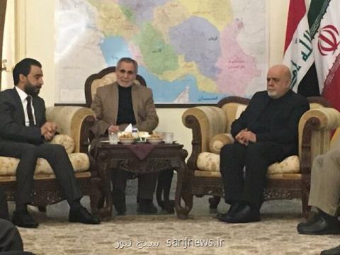 حضور رئیس مجلس عراق در سفارت ایران در بغداد برای تبریك پیروزی انقلاب