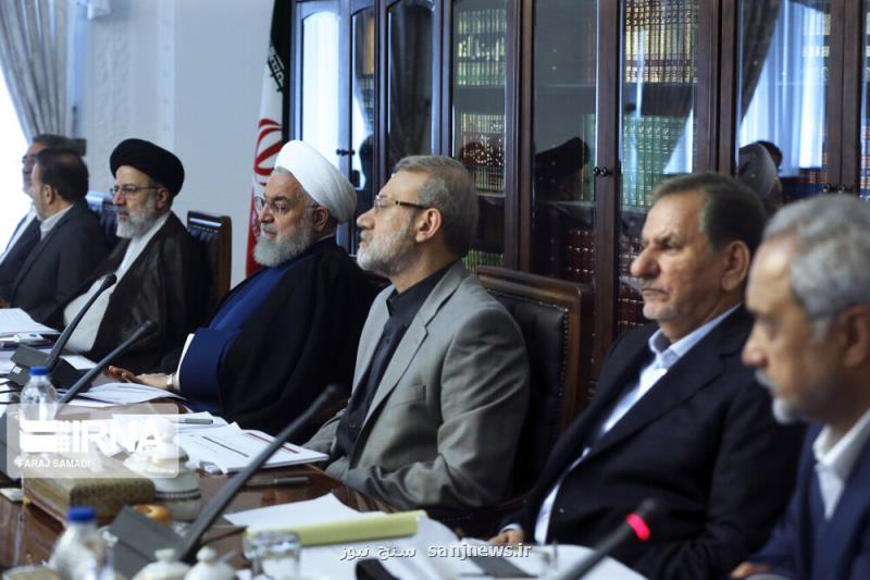 تصاویر رئیس جمهور، رئیسی و لاریجانی در شورای عالی هماهنگی اقتصادی