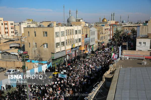 برگزاری تجمع و راهپیمایی 9 دی مردم قم در فیضیه