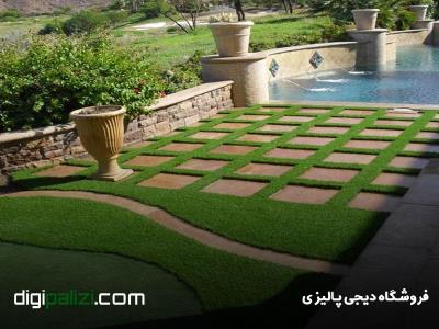 چمن مصنوعی دو رنگ در طرح ها و رنگ های مختلف